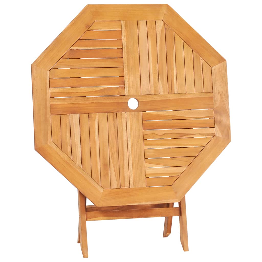 Klappbarer Gartentisch 85x85x76 cm Teak Massivholz